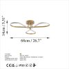 Elegant Gold Chandelier, Metal Body, 68 x 14 x 68 cm | SMD LED, 3 x 11W 3000K | Stylish Lighting for Modern Home Décor & Ambiance