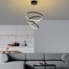 Elegant Black Chandelier, Metal Body, 50 cm Width x 80 cm Height | SMD LED 28W 3000K | Stylish Lighting for Modern Home Decor & Ambiance