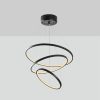 Elegant Black Chandelier, Metal Body, 50 cm Width x 80 cm Height | SMD LED 28W 3000K | Stylish Lighting for Modern Home Decor & Ambiance