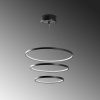 Elegant Black Chandelier, Metal Body, 50 cm Width x 80 cm Height | SMD LED 28W 3000K | Stylish Lighting for Modern Home Decor & Ambiance