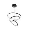 Elegant Black Chandelier, Metal Body, 50 cm Width x 80 cm Height | SMD LED 28W 3000K | Stylish Lighting for Modern Home Decor & Ambiance