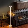 Elegant White Floor Lamp, Metal Body, 111 cm Height, 16 cm Diameter, 5W LED, 8-Hour Battery Life, Perfect for Modern Home Decor & Lighting