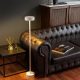 Elegant White Floor Lamp, Metal Body, 111 cm Height, 16 cm Diameter, 5W LED, 8-Hour Battery Life, Perfect for Modern Home Decor & Lighting