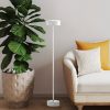Elegant White Floor Lamp, Metal Body, 111 cm Height, 16 cm Diameter, 5W LED, 8-Hour Battery Life, Perfect for Modern Home Decor & Lighting