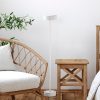 Elegant White Floor Lamp, Metal Body, 111 cm Height, 16 cm Diameter, 5W LED, 8-Hour Battery Life, Perfect for Modern Home Decor & Lighting