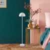 Elegant White Floor Lamp, Metal Body, 115 cm Height, 20 cm Diameter, 80 CRI, 5W LED, 8-Hour Battery Life | Perfect for Modern Home Decor & Lighting
