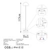 Elegant White Floor Lamp, Metal Body, 115 cm Height, 20 cm Diameter, 80 CRI, 5W LED, 8-Hour Battery Life | Perfect for Modern Home Decor & Lighting