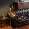 Stylish Chrome Floor Lamp, 115 cm Height, 20 cm Diameter | Metal Body, 80 CRI, 8-Hour Battery Life, Integral LED, Perfect for Modern Decor