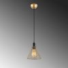 Glamorous Shiny Gold Chandelier, Metal Body, Adjustable Height, 20 x 20 x 124 cm | E27 Socket, Max 40W | Elegant Lighting for Modern Spaces, IP20