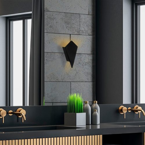 Modern Black Wall Lamp, Metal Body, 13 x 6 x 24 cm | IP20, G9 Socket (Max 10W) | Stylish Industrial & Scandinavian Design for Home Decor