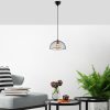 Industrial Chandelier, Black & Antique Finish, 31 x 31 x 105 cm | Metal Body, Adjustable Height, E27 Socket, Perfect for Modern Spaces