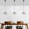 Industrial Chandelier, Black & Antique Finish, 31 x 31 x 105 cm | Metal Body, Adjustable Height, E27 Socket, Perfect for Modern Spaces