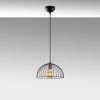 Industrial Chandelier, Black & Antique Finish, 31 x 31 x 105 cm | Metal Body, Adjustable Height, E27 Socket, Perfect for Modern Spaces