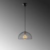 Industrial Chandelier, Black & Antique Finish, 31 x 31 x 105 cm | Metal Body, Adjustable Height, E27 Socket, Perfect for Modern Spaces