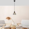 Industrial Chandelier with Metal Body, Black & Antique Finish, 20 x 20 x 117 cm | Adjustable Height, E27 Socket, Perfect for Modern Spaces