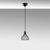 Industrial Chandelier with Metal Body, Black & Antique Finish, 20 x 20 x 117 cm | Adjustable Height, E27 Socket, Perfect for Modern Spaces