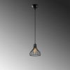 Industrial Chandelier with Metal Body, Black & Antique Finish, 20 x 20 x 117 cm | Adjustable Height, E27 Socket, Perfect for Modern Spaces