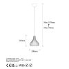 Industrial Chandelier with Metal Body, Black & Antique Finish, 20 x 20 x 117 cm | Adjustable Height, E27 Socket, Perfect for Modern Spaces