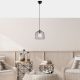 Industrial Chandelier, Black & Antique, 26 x 26 x 121 cm | Metal Body, Adjustable Height, E27 Socket, Perfect for Modern Home Decor & Dining Spaces