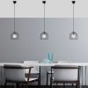 Industrial Chandelier, Black & Antique, 26 x 26 x 121 cm | Metal Body, Adjustable Height, E27 Socket, Perfect for Modern Home Decor & Dining Spaces