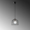 Industrial Chandelier, Black & Antique, 26 x 26 x 121 cm | Metal Body, Adjustable Height, E27 Socket, Perfect for Modern Home Decor & Dining Spaces