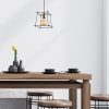 Industrial Chandelier with Metal Body, Adjustable Height 32-122 cm, Black & Antique Finish, E27 Socket, 90 cm Cable, Perfect for Modern Spaces