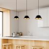 Elegant Black & Gold Chandelier, Metal Body, 20x20x21 cm, Adjustable Height up to 111 cm, E27 Socket, Modern Glam Design for Home & Office