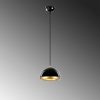 Elegant Black & Gold Chandelier, Metal Body, 20x20x21 cm, Adjustable Height up to 111 cm, E27 Socket, Modern Glam Design for Home & Office