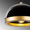 Elegant Black & Gold Chandelier, Metal Body, 20x20x21 cm, Adjustable Height up to 111 cm, E27 Socket, Modern Glam Design for Home & Office