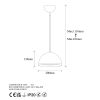 Elegant Black & Gold Chandelier, Metal Body, 20x20x21 cm, Adjustable Height up to 111 cm, E27 Socket, Modern Glam Design for Home & Office