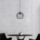 Modern Industrial Chandelier, Black & Gold, Adjustable Height 36-116 cm, Metal Body, E27 Socket, 25 cm Diameter, Stylish Lighting for Home & Office