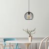 Modern Industrial Chandelier, Black & Gold, Adjustable Height 36-116 cm, Metal Body, E27 Socket, 25 cm Diameter, Stylish Lighting for Home & Office