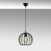 Modern Industrial Chandelier, Black & Gold, Adjustable Height 36-116 cm, Metal Body, E27 Socket, 25 cm Diameter, Stylish Lighting for Home & Office