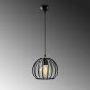 Modern Industrial Chandelier, Black & Gold, Adjustable Height 36-116 cm, Metal Body, E27 Socket, 25 cm Diameter, Stylish Lighting for Home & Office