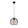 Modern Industrial Chandelier, Black & Gold, Adjustable Height 36-116 cm, Metal Body, E27 Socket, 25 cm Diameter, Stylish Lighting for Home & Office