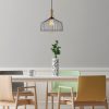 Modern Industrial Chandelier, Black & Antique Finish, 34x34 cm, Height Adjustable 44-134 cm, E27 Socket, Stylish Metal Design for Glamorous Spaces