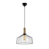 Modern Industrial Chandelier, Black & Antique Finish, 34x34 cm, Height Adjustable 44-134 cm, E27 Socket, Stylish Metal Design for Glamorous Spaces