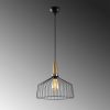 Modern Industrial Chandelier, Black & Antique Finish, 34x34 cm, Height Adjustable 44-134 cm, E27 Socket, Stylish Metal Design for Glamorous Spaces