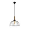 Modern Industrial Chandelier, Black & Antique Finish, 34x34 cm, Height Adjustable 44-134 cm, E27 Socket, Stylish Metal Design for Glamorous Spaces