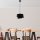 Opviq, 942FLG1668, Elegant Black Chandelier, Adjustable Height 30-120 cm, Metal Body, Fabric Cap, Ø32 & Ø22, E27 Socket, Perfect for Modern Living Spaces, IP20