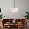 Elegant White Chandelier, Adjustable Height 30-120 cm, Metal Body, Fabric Cap, Ø32 & Ø22, E27 Socket, Perfect for Modern Home Décor, IP20 Rated