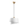 Elegant White Chandelier, Adjustable Height 30-120 cm, Metal Body, Fabric Cap, Ø32 & Ø22, E27 Socket, Perfect for Modern Home Décor, IP20 Rated