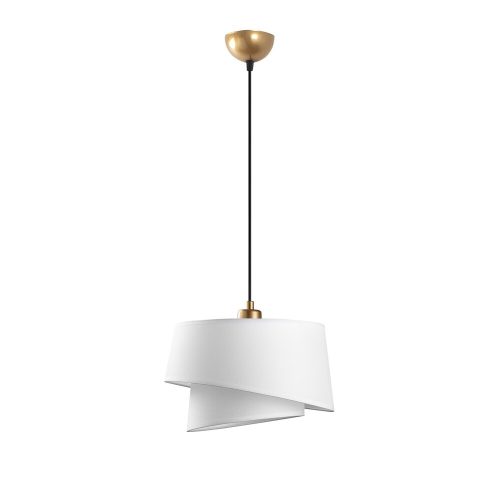 Opviq, 942FLG1671, Elegant white chandelier, adjustable height 30-120 cm, metal body, fabric cap, Ø32 and Ø22, E27 socket, perfect for modern home decoration, IP20 rating