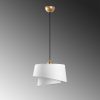 Elegant White Chandelier, Adjustable Height 30-120 cm, Metal Body, Fabric Cap, Ø32 & Ø22, E27 Socket, Perfect for Modern Home Décor, IP20 Rated