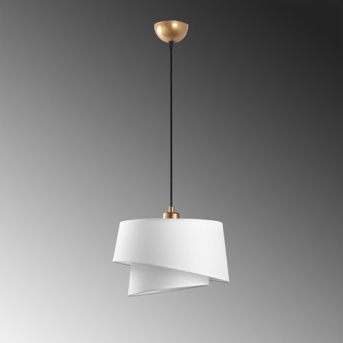Opviq, 942FLG1671, Elegant white chandelier, adjustable height 30-120 cm, metal body, fabric cap, Ø32 and Ø22, E27 socket, perfect for modern home decoration, IP20 rating