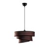 Opviq, 942FLG1673, Elegant Dark Brown Chandelier, Adjustable Height 30-120 cm, Metal Body, 3 Fabric Caps (Ø40/32/22) | Perfect for Modern Living Spaces, IP20
