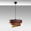 Opviq, 942FLG1673, Elegant Dark Brown Chandelier, Adjustable Height 30-120 cm, Metal Body, 3 Fabric Caps (Ø40/32/22) | Perfect for Modern Living Spaces, IP20