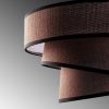 Opviq, 942FLG1673, Elegant Dark Brown Chandelier, Adjustable Height 30-120 cm, Metal Body, 3 Fabric Caps (Ø40/32/22) | Perfect for Modern Living Spaces, IP20