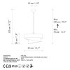 Opviq, 942FLG1673, Elegant Dark Brown Chandelier, Adjustable Height 30-120 cm, Metal Body, 3 Fabric Caps (Ø40/32/22) | Perfect for Modern Living Spaces, IP20