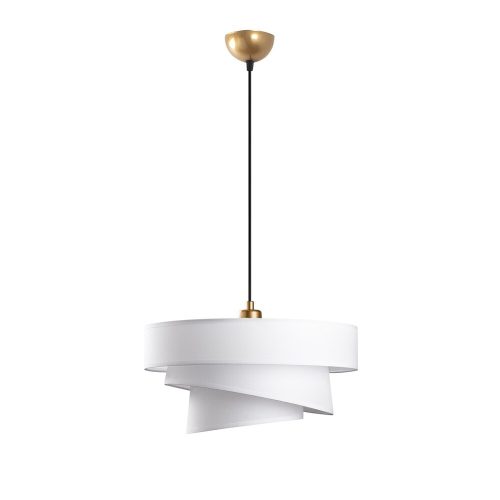 Opviq, 942FLG1675, Elegant, adjustable chandelier, metal body with fabric cap, white finish, 30-120 cm high, Ø40/32/22 caps, perfect for modern living spaces, IP20